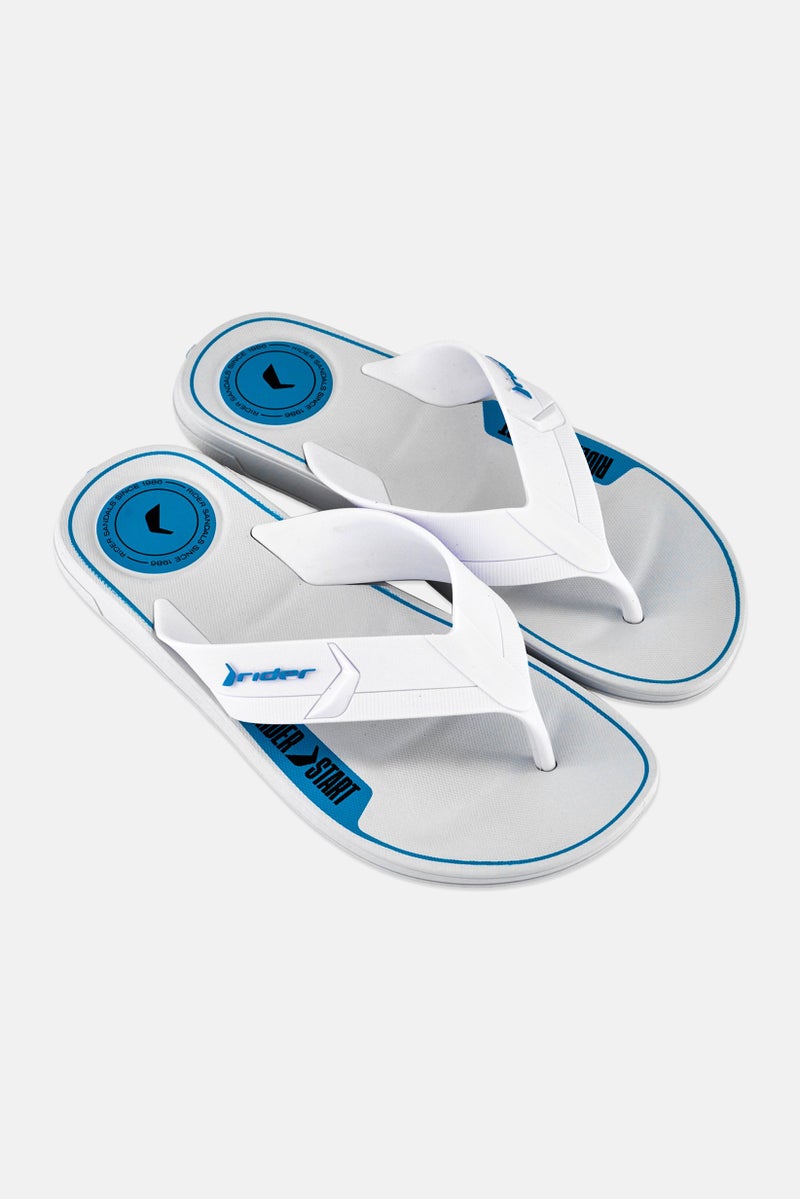 RIDER Men Brand Logo Slip On Slippers, White - Image 2