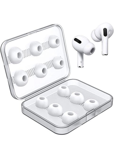 12-Piece Replacement Ear Tips for AirPods Pro/AirPods Pro 2, Silicon Ear Buds Tips with Portable Storage Box (S/M/L) (6 Pairs)