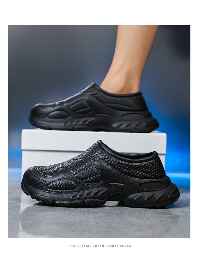 Unisex Adults Kitchen Safety Shoes Chef Shoes Non Slip Garden Work Shoes Lightweight Waterproof Restaurant Food Service Shoes, Black, - Image 4