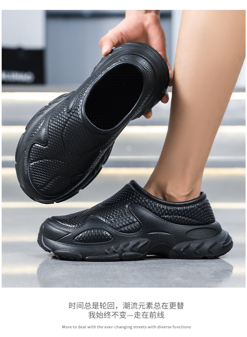 Unisex Adults Kitchen Safety Shoes Chef Shoes Non Slip Garden Work Shoes Lightweight Waterproof Restaurant Food Service Shoes, Black, - Image 5