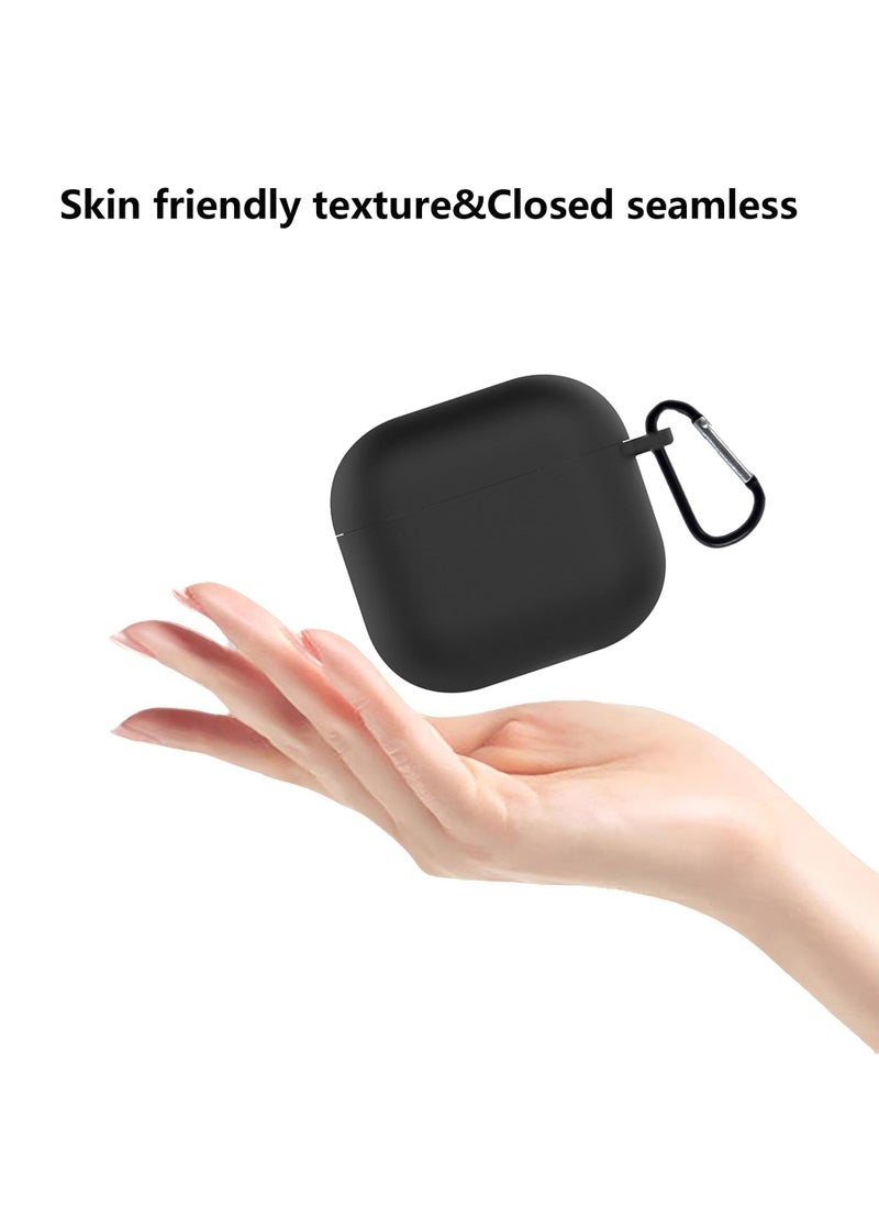 Youque Silicone Case for  Apple AirPods 4 Protective Earphone Cover With Hook Black  - Image 3