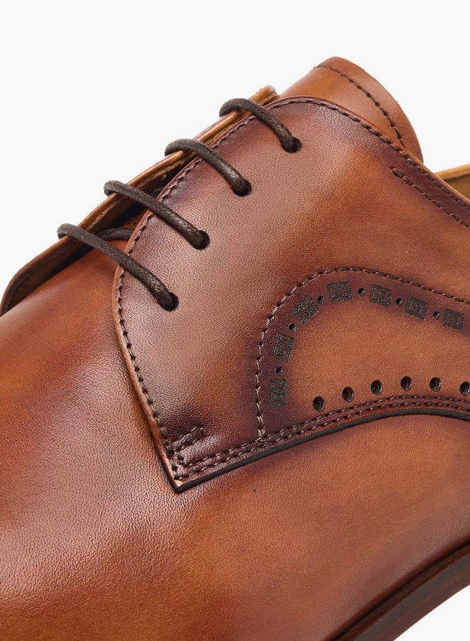 DUCHINI Men's Cutout Detail Derby Shoes with Lace-Up Closure - Image 4