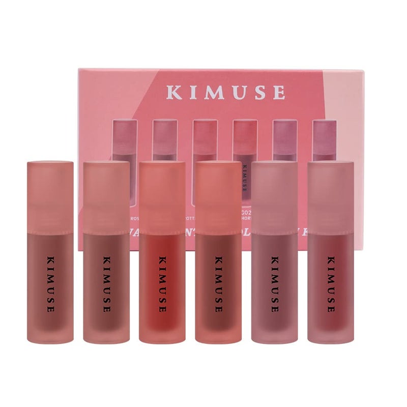 KIMUSE Water Gel Lip Tint 6 Colors Set, Highly Pigmented Long Lasting Moisturizing Glossy Lip Stains, Hydrate Lightweight Lip Gloss Makeup - Image 1