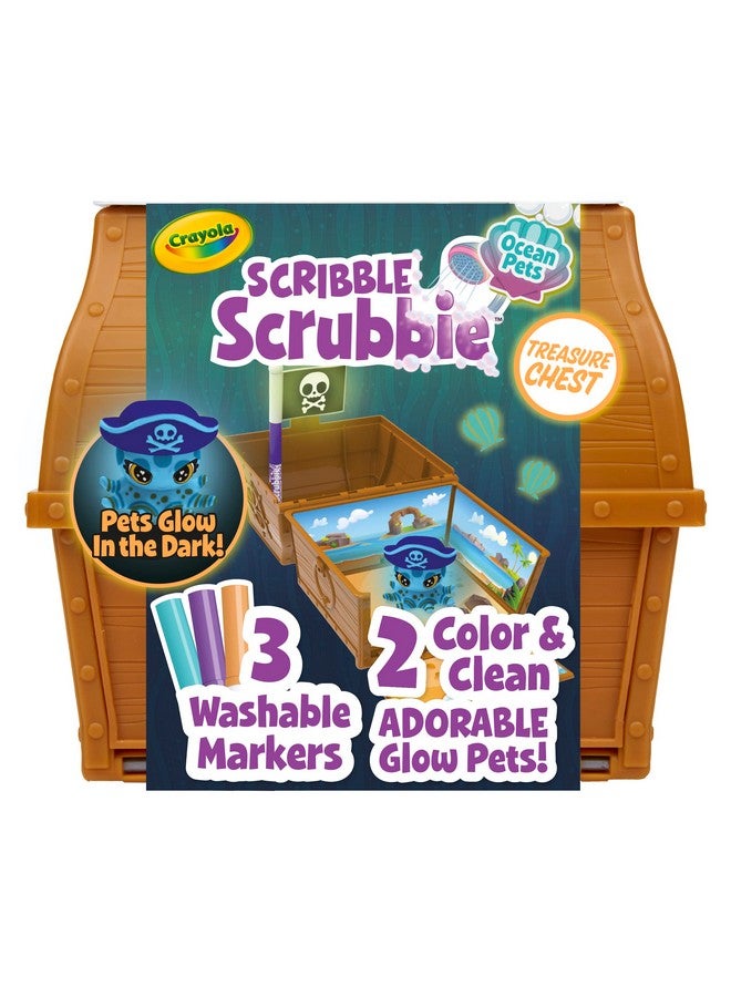 Crayola مجموعة ألعاب كرايولا سكريبل سكروبي حيوانات أليفة تتلألأ في المحيط، ألعاب للأولاد والبنات، هدايا للأطفال، أعمار 3، 4، 5، 6 - Image 1