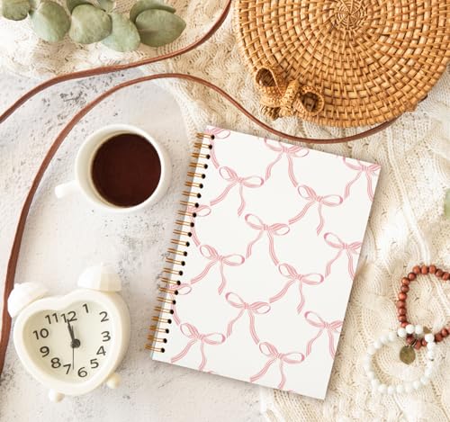 OXW Coquette Pink Bow Notebook Journal, Cute Pink Journaling Notebooks Gifts for Women Teen Girls, Coquette Cute Bow Diary Journal for Women Girls, Journals for Writing(5.5'' X 8.3'') - Image 3