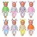 ARTST Baby Doll Clothes12 inch Doll Clothes8 Sets Animal Styling for 101112 inch Baby Girls Boys8 Set - Image 2
