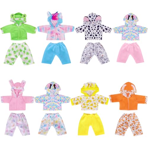 ARTST Baby Doll Clothes12 inch Doll Clothes8 Sets Animal Styling for 101112 inch Baby Girls Boys8 Set - Image 5