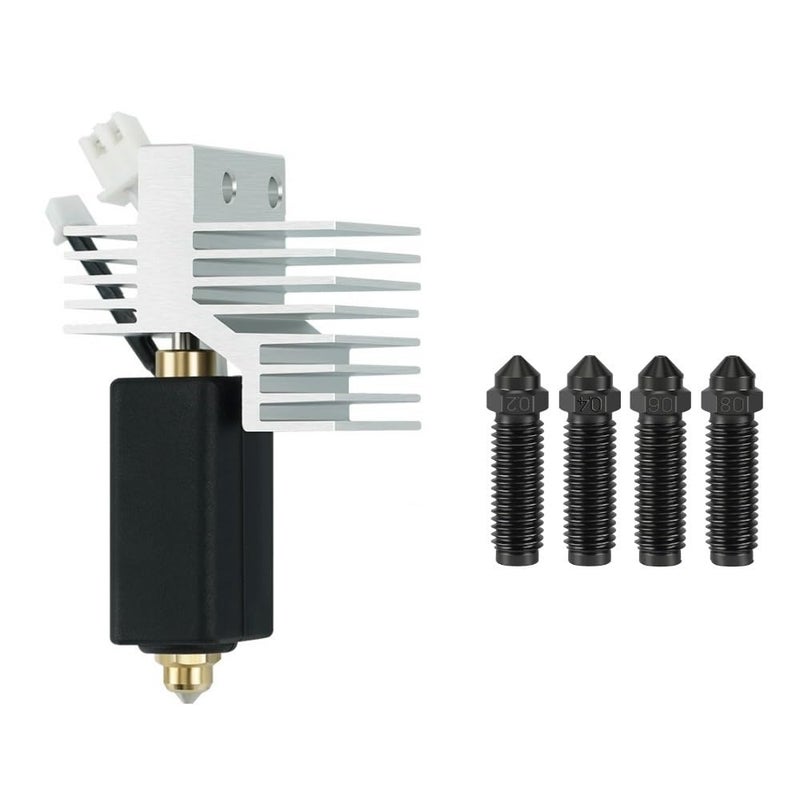 Hotend Kit Hardened Steel Brass Nozzle 0 2 0 4 0 6 0 8mm For Elegoo Centauri Carbon Print Head Extruder Hotend HS 2468 - Image 2