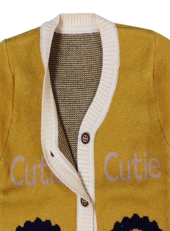 Pokory Baby Sweater Yellow Full Sleeve Comfortable and Stylish with Adorable Owl Design for Kids Boys and Girls Perfect Cool Weather Size 80 - Image 2