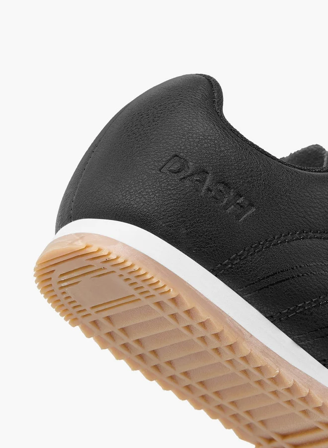 Dash Boys Solid Sports Shoes with Hook and Loop Closure