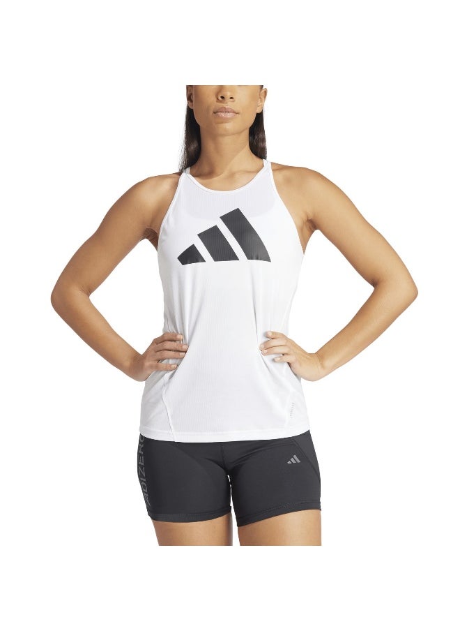 Adidas - adidas Run It Tank White Running Tops 2XS - Image 1