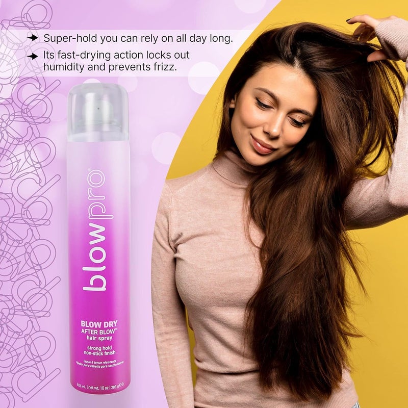 blowpro After Blow Strong Hold Finishing Spray 10oz, Adds Shine, Volume & Frizz Control without Buildup, Soy Protein Helps Strengthen Hair, 100% Keratin Treatment Complaint & Safe for All-Hair Types! - Image 2