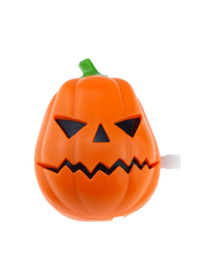 Loquat Skeletal Head Pumpkin Head Clockwork Toy Mummy Hand  Funny Wind-Up Toy For Children 4-6 Years Old Export-Color:Coil Half Pumpkin Head - Image 1