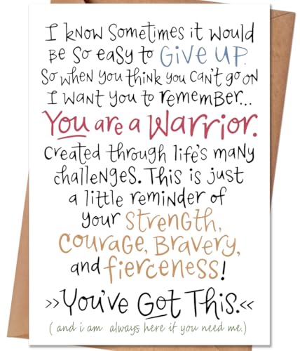 HEJOYN Encouragement Card for Women Men, Get Well Soon Card Gift, Affirmation Card - Image 1