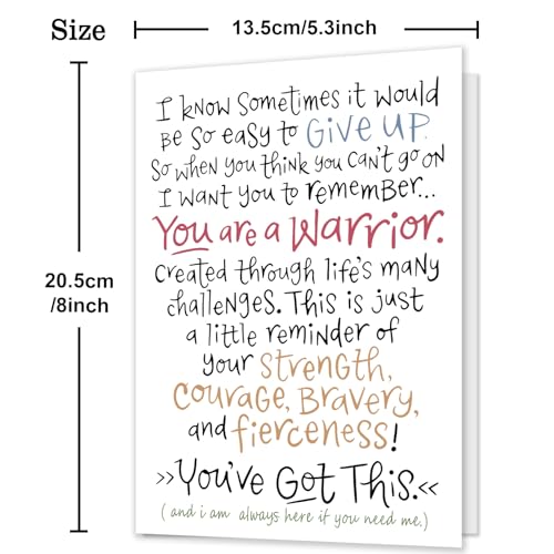 HEJOYN Encouragement Card for Women Men, Get Well Soon Card Gift, Affirmation Card - Image 2
