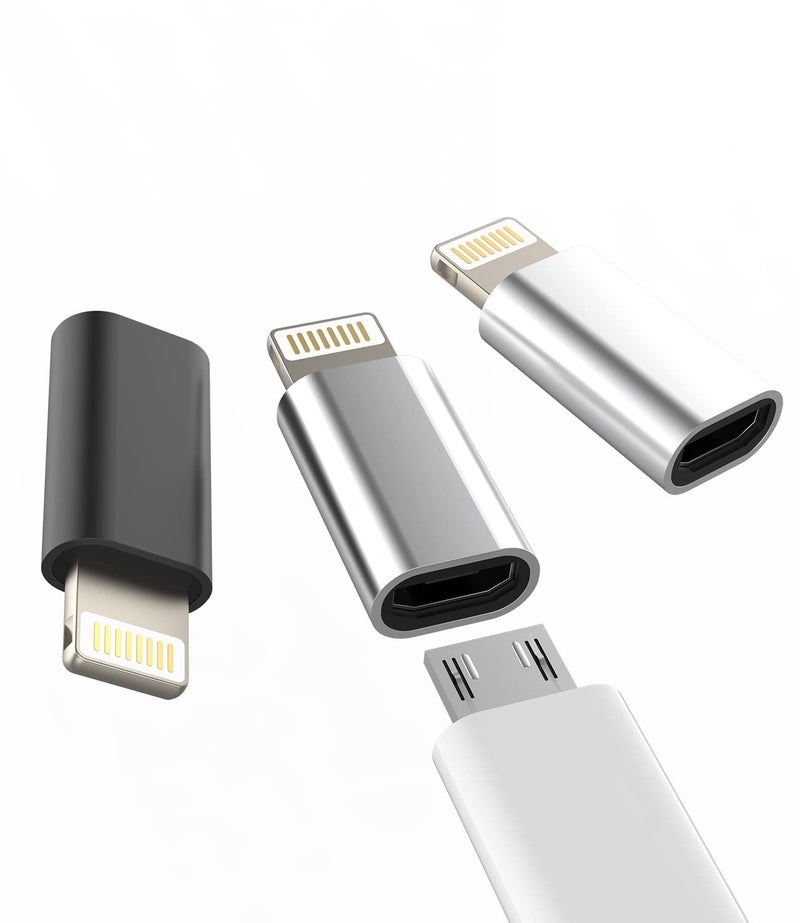 HOYULLI Micro USB to Lightning Adapter3 PackFast Charging Data Transmission Converter Micro USB Female Cable to Lightning Male Connector Compatible for Iphone 13 12 11 Pro Max Mini Xr Xs X 8 7 6 Ipad - Image 3