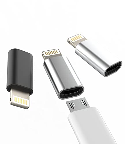 HOYULLI Micro USB to Lightning Adapter3 PackFast Charging Data Transmission Converter Micro USB Female Cable to Lightning Male Connector Compatible for Iphone 13 12 11 Pro Max Mini Xr Xs X 8 7 6 Ipad - Image 1