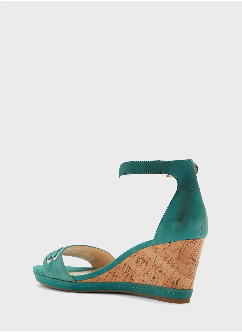 NINE WEST Julian Ankle Strap Wedges