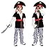 TOGROP 9 PCS Pirate Costume Kids Coat Pants Hat with Accessories Deluxe Set for Party Cosplay 67 Years - Image 4