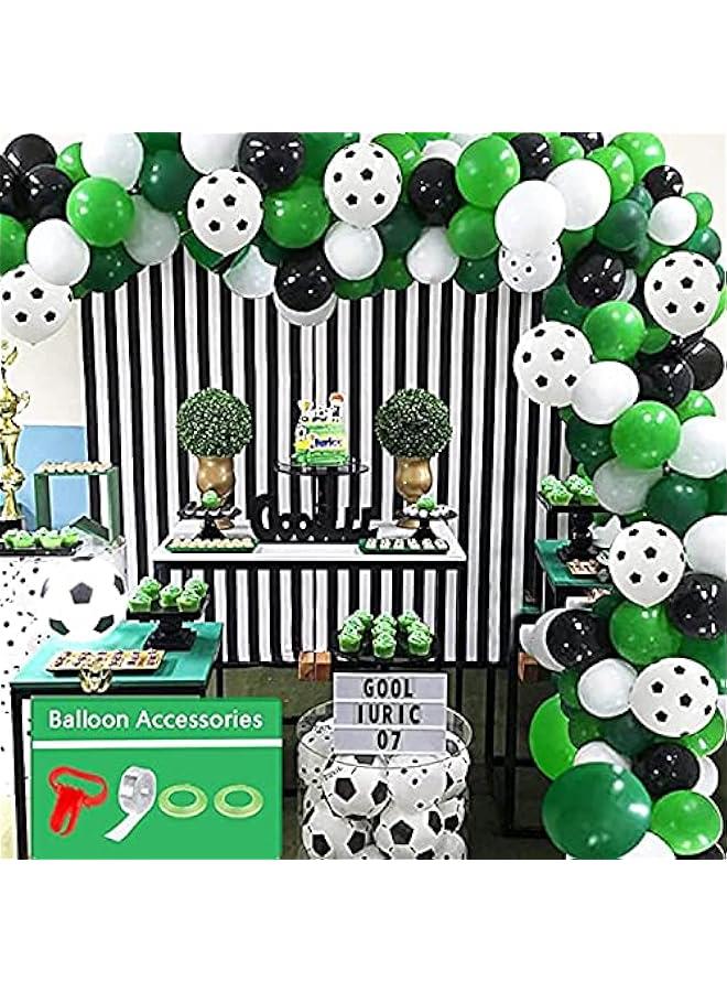 RYNX Soccer Birthday Party Decorations Kit Sports Theme Supplies Set Soccer Banner and Cake Topper 94 Soccer Party Decorations - Image 1