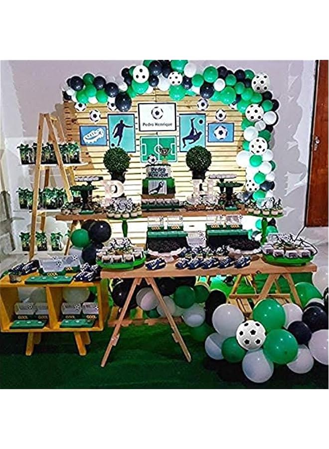 RYNX Soccer Birthday Party Decorations Kit Sports Theme Supplies Set Soccer Banner and Cake Topper 94 Soccer Party Decorations - Image 3