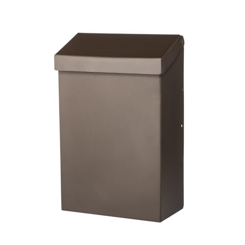 Architectural Mailboxes Modern Heritage Vertical WallMounted Mailbox for Outside RustResistant Galvanized Steel Metal Small Mail Box Bronze Modern Wall Mailbox - Image 1