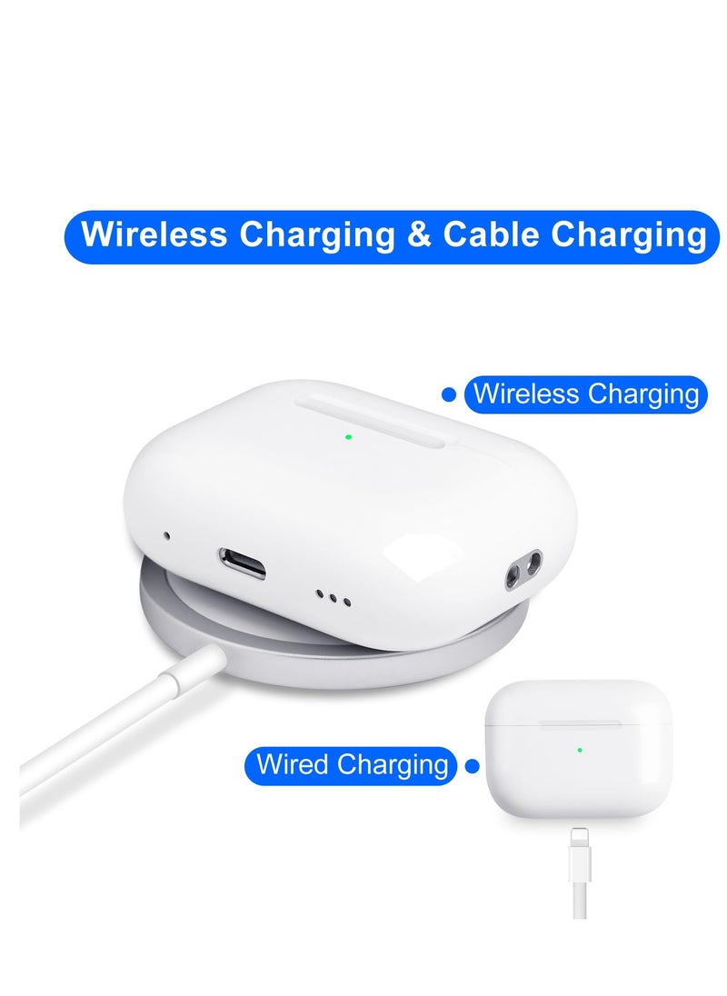 Upgraded Wireless Charging Case Replacement for ai r Pod Pro 1st/2nd Generation Charging Case,Compatible Ar Pod pro charger with Bluetooth Pairing & Sync on,No Earbuds,(White)