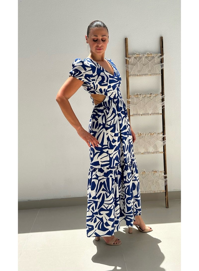 Alorabella Savanna Open Back Dress - Royal Blue  - Image 2