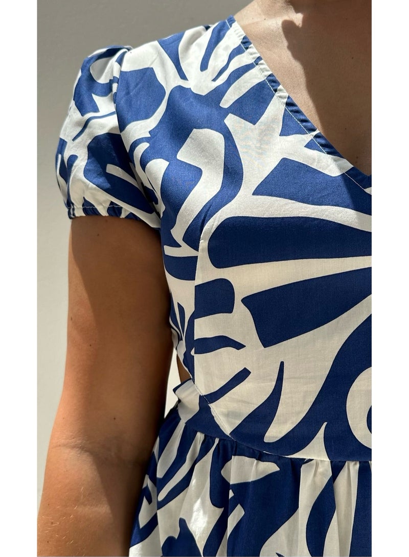 Alorabella Savanna Open Back Dress - Royal Blue  - Image 4