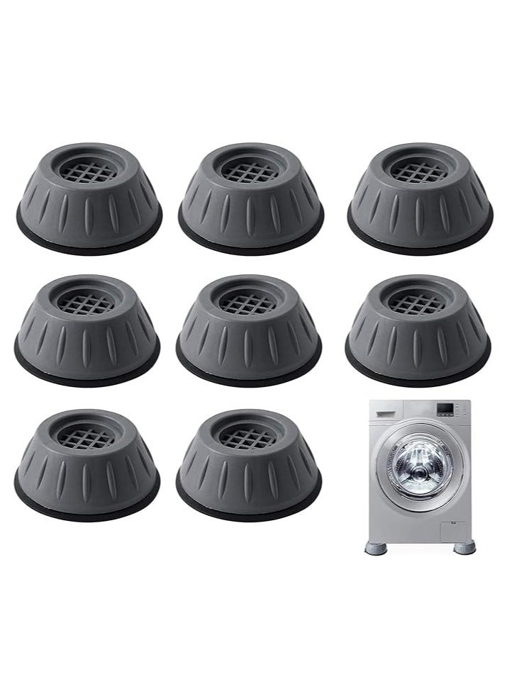يوريفو 8 قطع من الوسادات المضادة للاهتزاز لحامل الغسالة لمنع تغيير الاهتزاز والمشي للاستخدام المنزلي ، وإلغاء الصدمات والضوضاء للغسالة والمجفف - Image 1