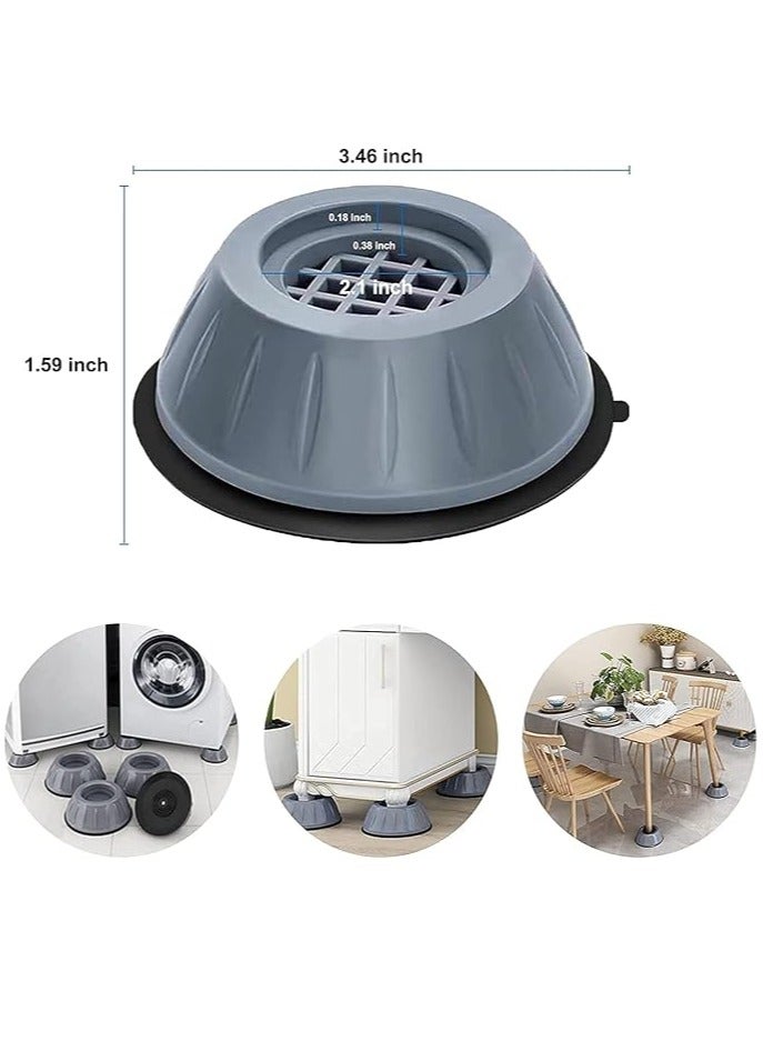 يوريفو 8 قطع من الوسادات المضادة للاهتزاز لحامل الغسالة لمنع تغيير الاهتزاز والمشي للاستخدام المنزلي ، وإلغاء الصدمات والضوضاء للغسالة والمجفف - Image 4