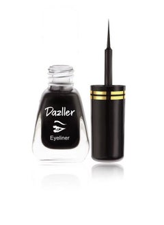 DAZLLER Eyeliner Liquid Jet Black Precise Application Smudgeproof Waterresistant Easy Removal Lightweight Vegan (Matte Finish)  - Image 1