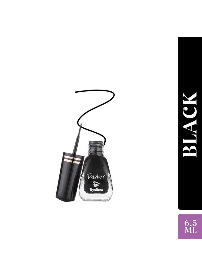 DAZLLER Eyeliner Liquid Jet Black Precise Application Smudgeproof Waterresistant Easy Removal Lightweight Vegan (Matte Finish) - Image 3