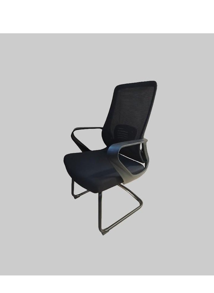 Neo Front Black Visitor Chair Comfortable High-Density Foam Seat with Polypropylene Frame, Ideal for Offices, Lobbies, and Waiting Rooms  Z261 - Black - Image 2
