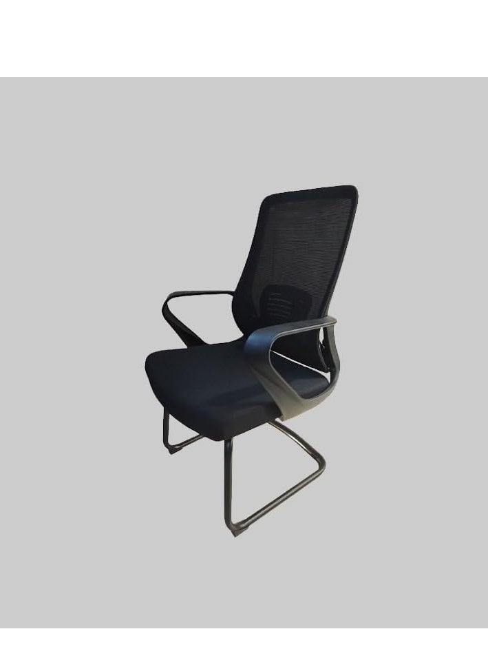 Neo Front Black Visitor Chair Comfortable High-Density Foam Seat with Polypropylene Frame, Ideal for Offices, Lobbies, and Waiting Rooms  Z261 - Black  - Image 1