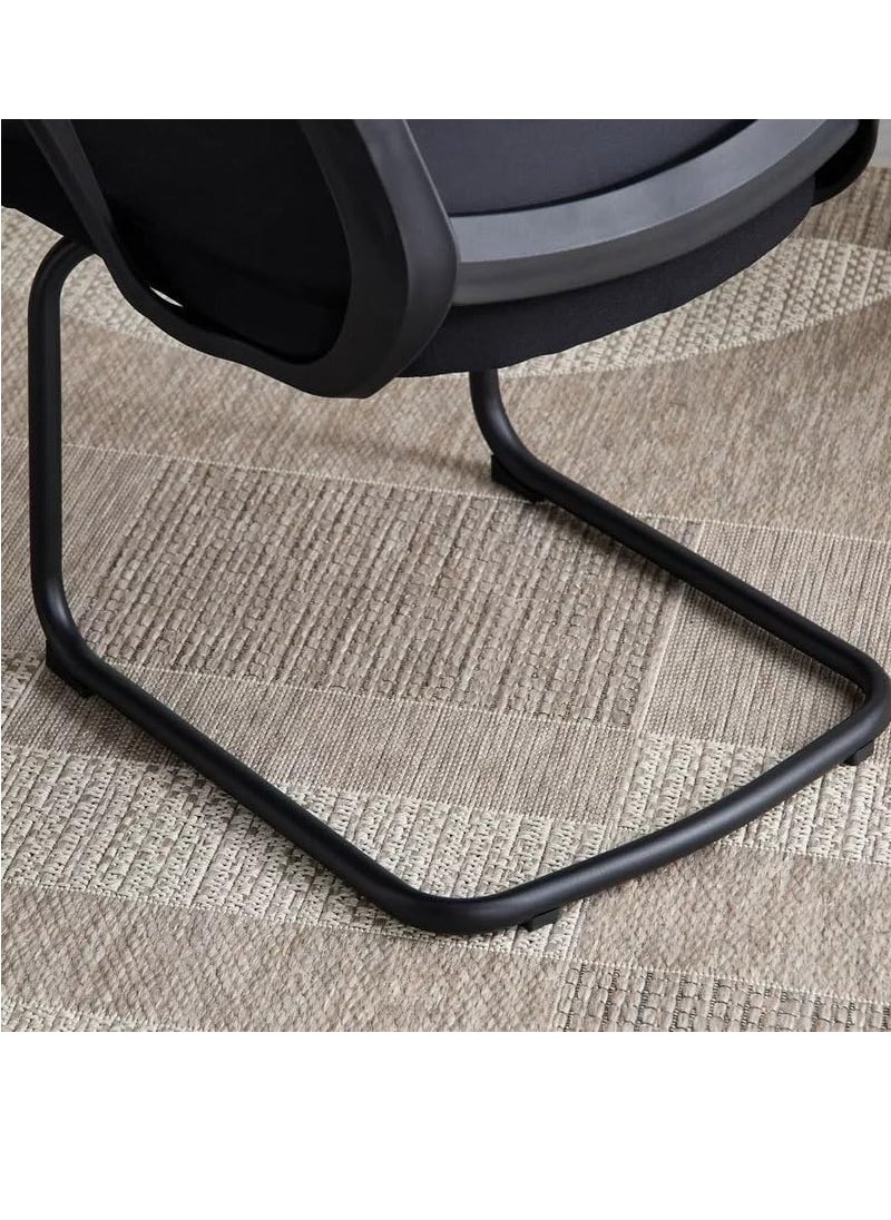 Neo Front Black Visitor Chair Comfortable High-Density Foam Seat with Polypropylene Frame, Ideal for Offices, Lobbies, and Waiting Rooms  Z261 - Black  - Image 3