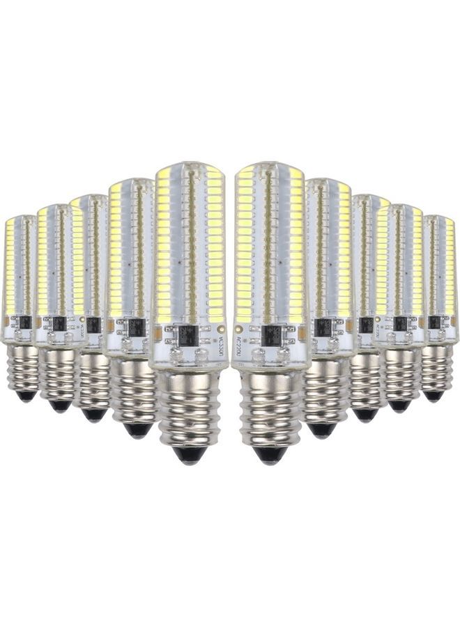 NIBEMINENT 10-Piece Dimmable Silicone LED Corn Bulb AC 110V White  - Image 1