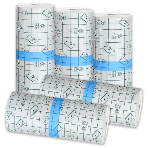 Autdor 5 Rolls Tattoo Aftercare Bandage Autdor 6x 1 Yard Second Skin Tattoo Cover Up Patch Waterproof Tattoo Bandages Breathable Tattoo Cover Up Tape Transparent Tattoo Wrap for Protection Film - Image 1