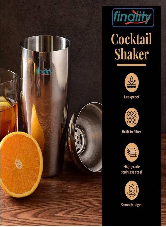 FINALITY Bar Set (Cocktail Shaker, Peg Measurer, Ice Tong, Cork Screw) Stainless Steel, Dishwasher Safe, Smooth Edges, Ideal for Gifting, Leakproof, Built-in Filter, Bartender Kit for Home - Image 5