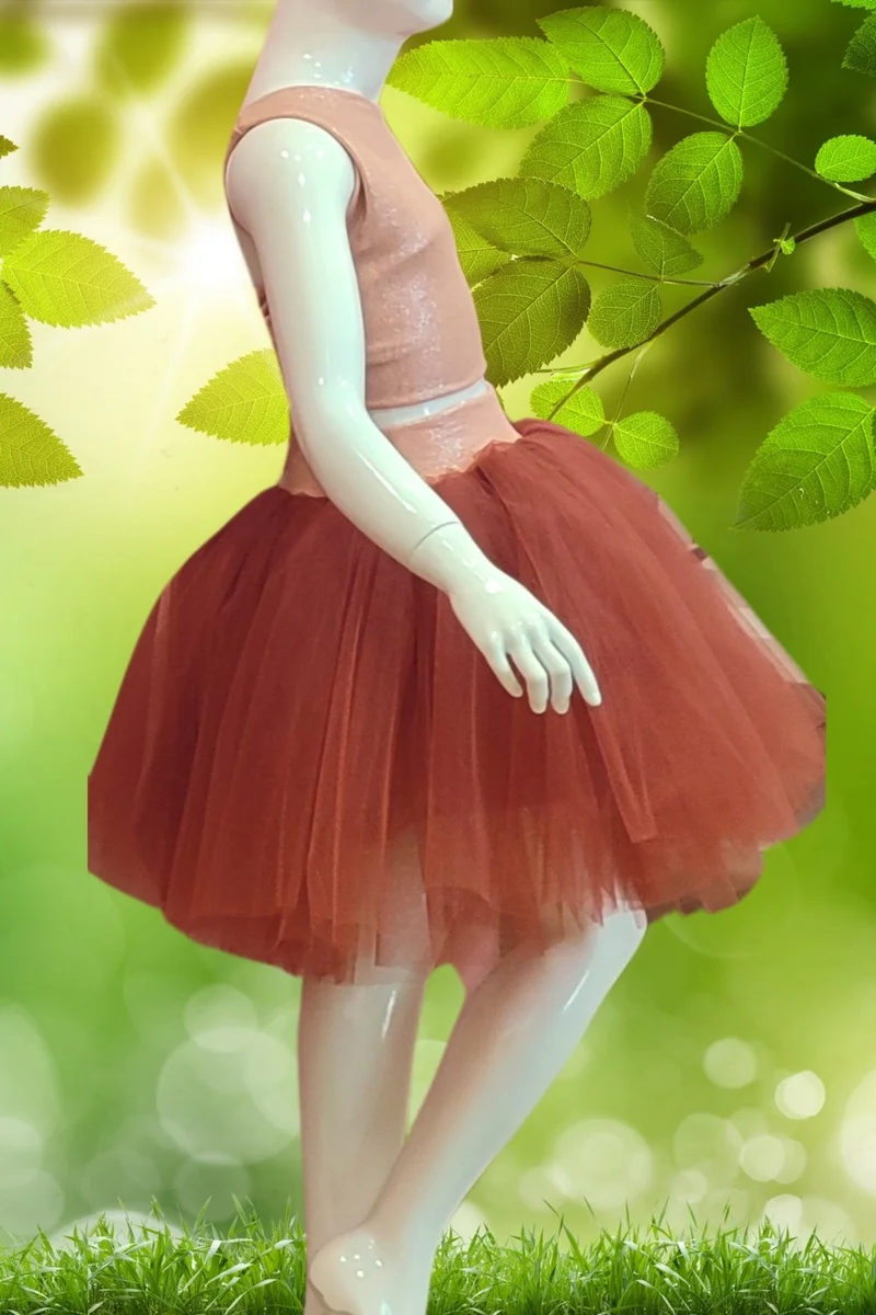 Shecco Babba Girl Tutu Skirt - Crop Blouse Set, Birthday Dress