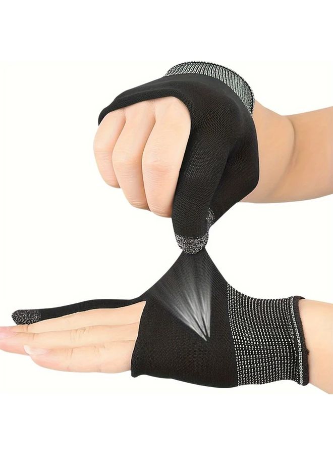 1 زوج من أكمام الأصابع البيضاء فائقة النحافة القابلة للتنفس للألعاب، متوافقة مع الشاشات اللمسية، بتصميم مريح للأجهزة المحمولة والأجهزة اللوحية. مصنوعة من مادة البوليستر المتينة، مع قبضة محسنة وراحة للاستخدام في الألعاب والعمل. - Image 2