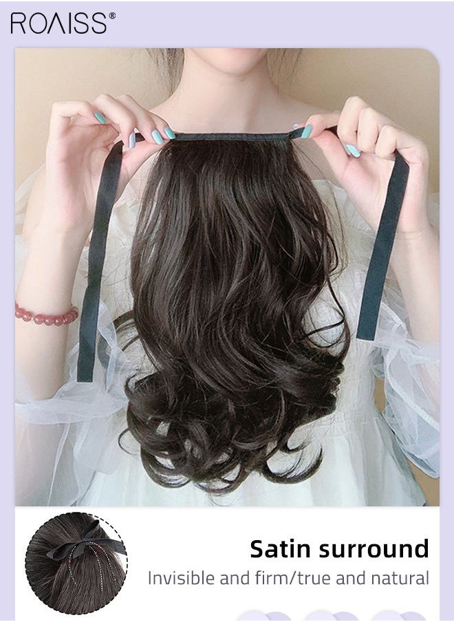 Short Curly Ponytail Extension, Natural Ponytail Wig with Wrap Around Ribbon Strap, Synthetic Hairpiece for Women Girls Party Hairstyle Daily Use 30cm (12 inch) - Brown Black - pzsku/Z6140B279594054518088Z/45/_/1694007374/8080ebcd-191c-4f02-a54f-3d8873f8994a