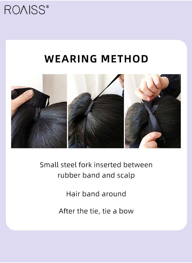 Short Curly Ponytail Extension, Natural Ponytail Wig with Wrap Around Ribbon Strap, Synthetic Hairpiece for Women Girls Party Hairstyle Daily Use 30cm (12 inch) - Brown Black - pzsku/Z6140B279594054518088Z/45/_/1694007375/83a1200c-75a6-42b4-8d78-94297b11120f