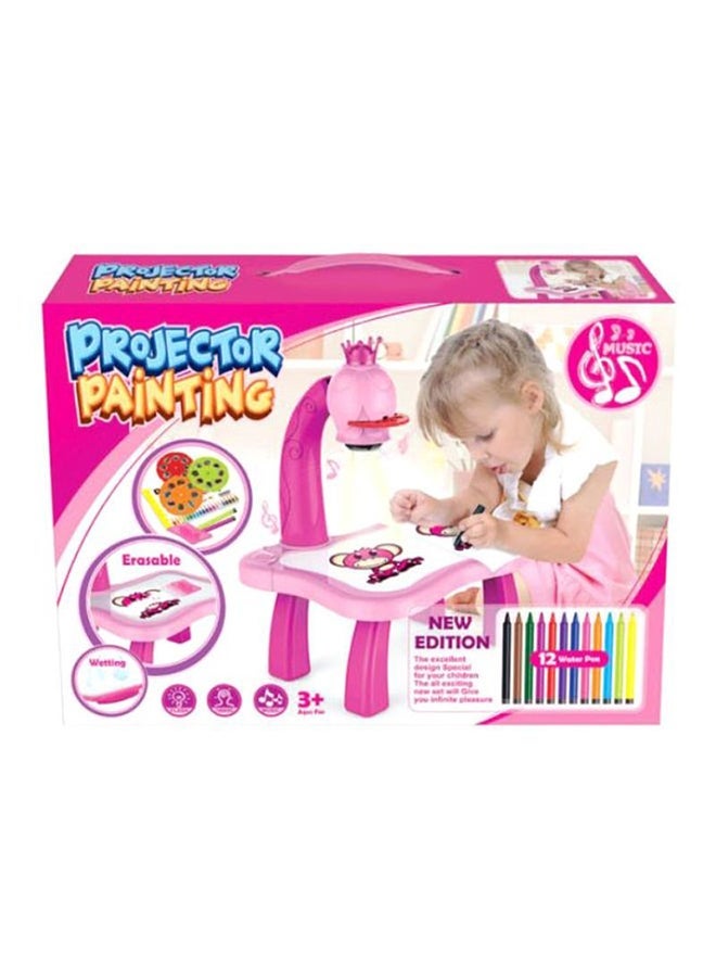 Adjustable Rotating Kids Projector Painting With 12 Colour Markers And 24 Patterns To Trace - Image 5