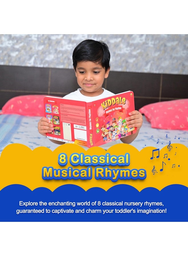 Kiddale 28 Musical Sounds Book|8 Classical Audio Nursery Rhymes Learning|Interactive & Intelligence Book|Alternative To Mobile Phones & Laptops For Kids|Best Gift For 1,2,3 Year Kids, Pink - Image 4