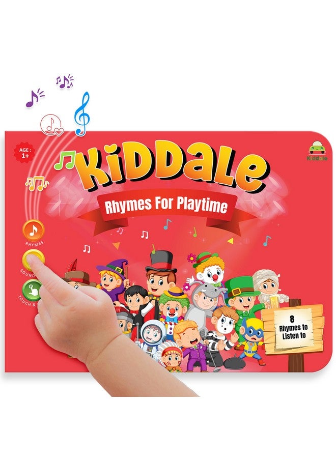 Kiddale 28 Musical Sounds Book|8 Classical Audio Nursery Rhymes Learning|Interactive & Intelligence Book|Alternative To Mobile Phones & Laptops For Kids|Best Gift For 1,2,3 Year Kids, Pink - Image 1