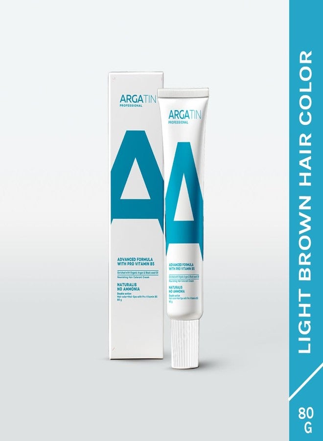 ARGATIN Professional Naturalis Hair Color Developer 20 Volume 6% 1000ml + Hair Color Tube No.5 Light Brown 80gm (Ammonia Free) | 2in1 Formulation with Enriched Pro Vitamin B5 - Image 3