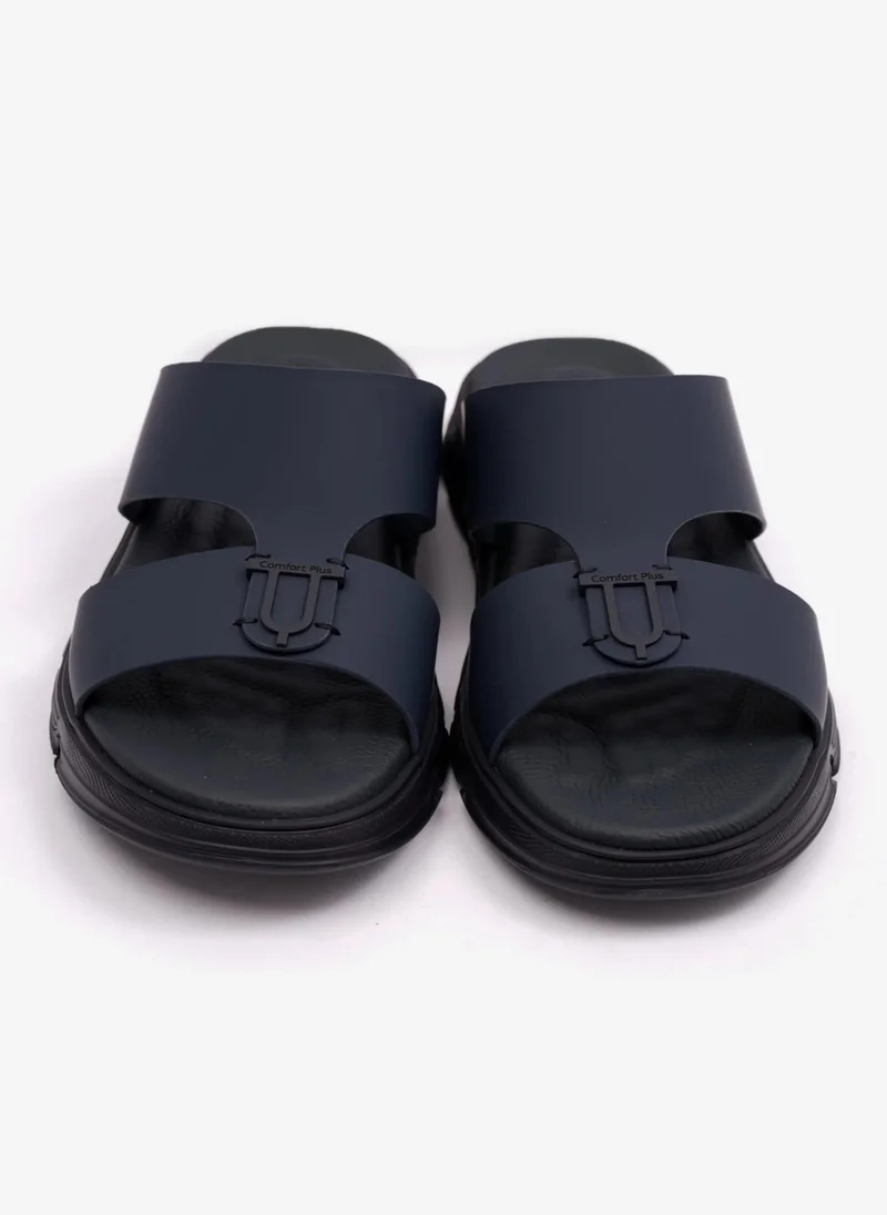 Comfort Plus COMFORT PLUS ELEGENT TRIM MENS MATT LEATHER SANDALS NAVY