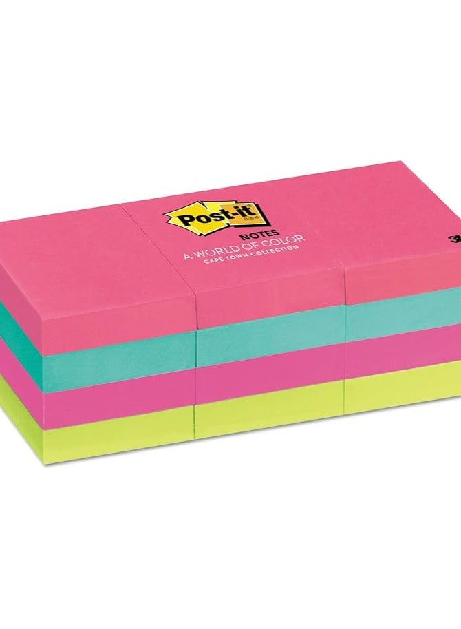 Post It 3M Post-it - Stickey Notes 653-AN Assorted color, 1-1/2 in x 2 in, (34.9 mm x 47.6 mm) Cape Town Collection - Image 1