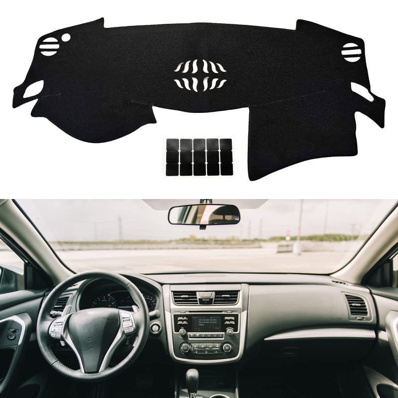 MODIGT Dashboard Dash Cover Mat Pad Fit for Nissan Altima 2013 2014 2015 2016 2017 2018 NonGlare Sunshield Protector Carpet Black